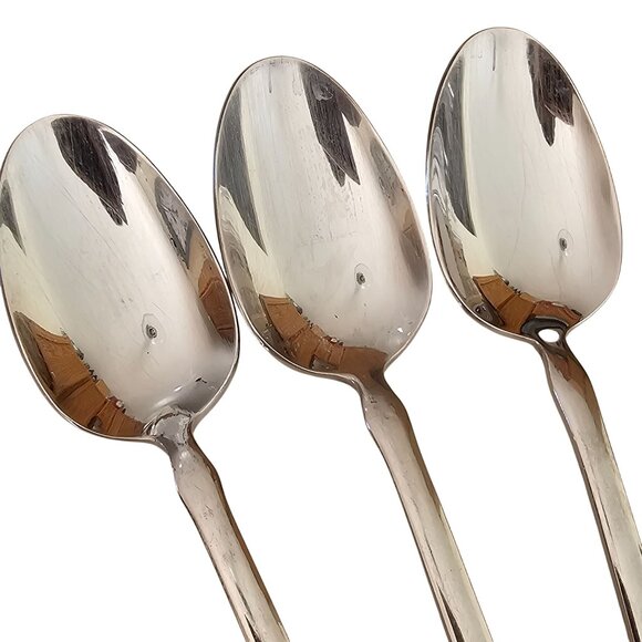 3 Escapade by Dansk Oval Soup Spoons 7.25" plain rounded end vtg minimalist MCM - Picture 4 of 7